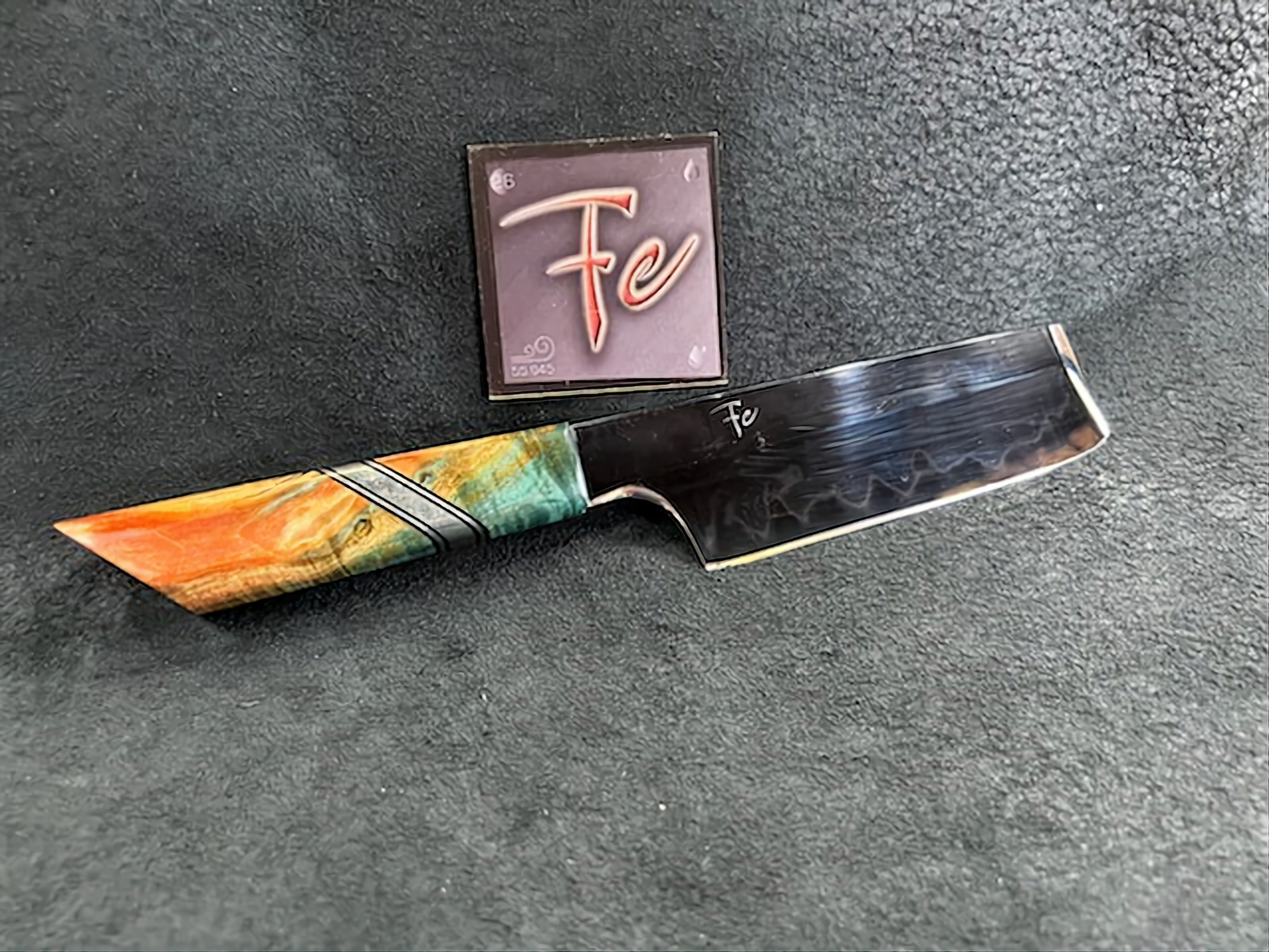 Custom resin handle chef knife — Four Elements Smithy Houston TX
