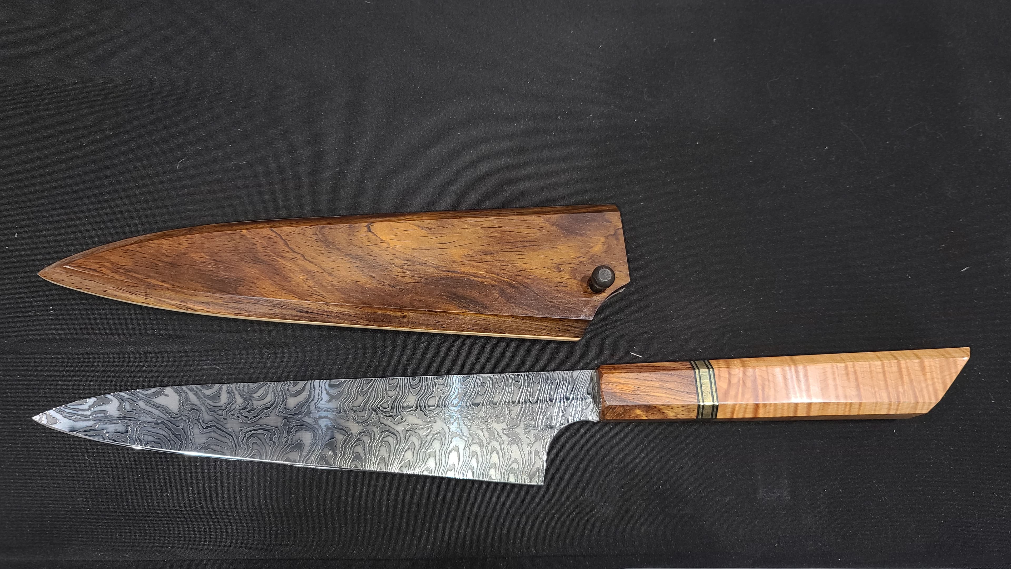 Custom stainless steel knife San Mai — Four Elements Smithy