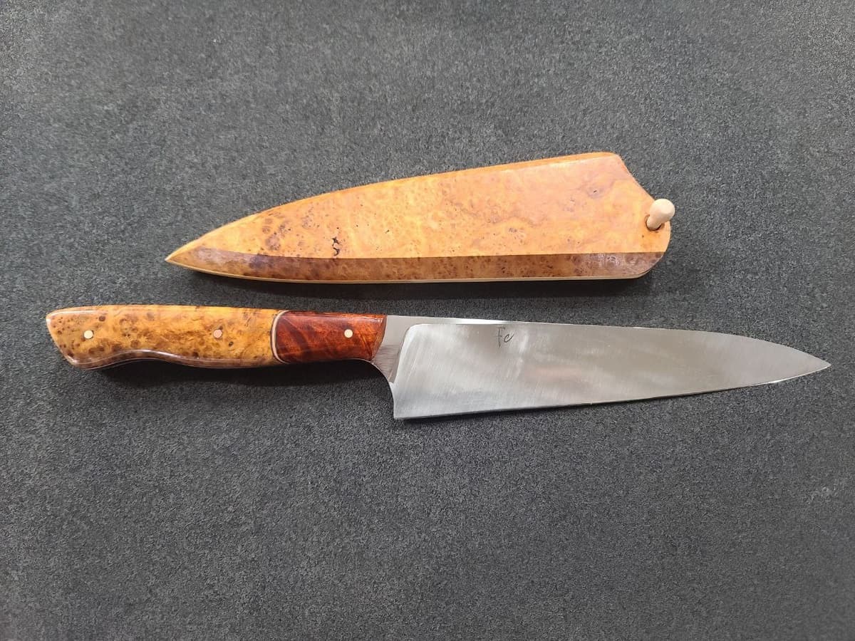 Custom handmade chef knife — Four Elements Smithy, Houston TX